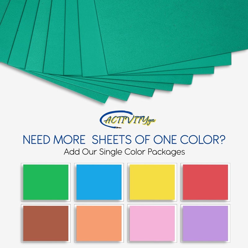 ACTIVITYYA Turquoise EVA Foam Sheets, 6 x 9 Inch, 2mm Thick – Foam Paper for DIY Arts and Crafts, School Projects, and More – 8 Pack - Image 3